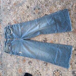 Mother High Rise Wide Leg Jeans